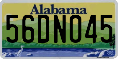 AL license plate 56DN045