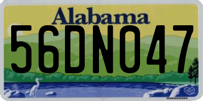 AL license plate 56DN047