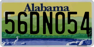 AL license plate 56DN054