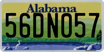 AL license plate 56DN057