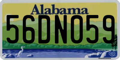 AL license plate 56DN059
