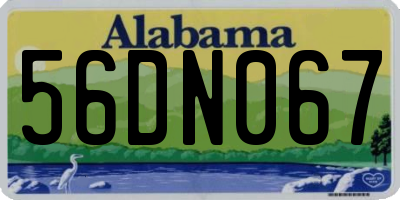 AL license plate 56DN067