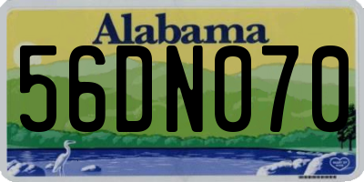 AL license plate 56DN070