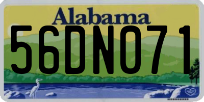 AL license plate 56DN071