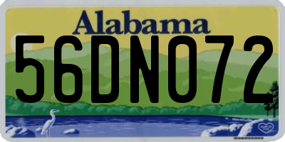 AL license plate 56DN072