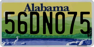 AL license plate 56DN075