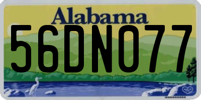 AL license plate 56DN077
