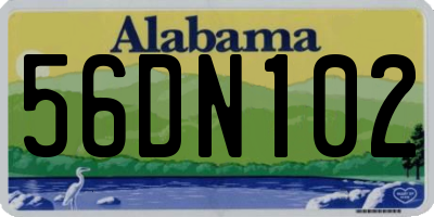 AL license plate 56DN102