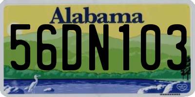AL license plate 56DN103
