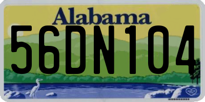 AL license plate 56DN104