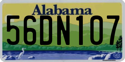AL license plate 56DN107