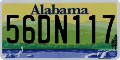 AL license plate 56DN117