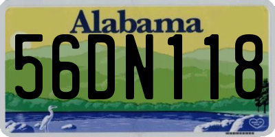 AL license plate 56DN118