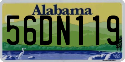 AL license plate 56DN119