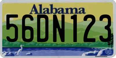 AL license plate 56DN123