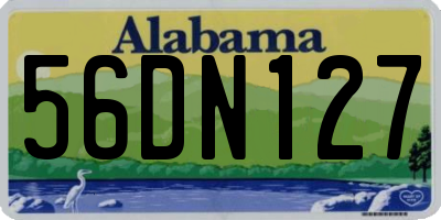 AL license plate 56DN127