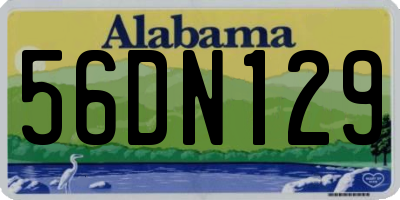 AL license plate 56DN129