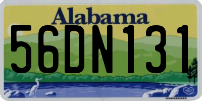 AL license plate 56DN131