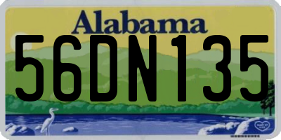 AL license plate 56DN135