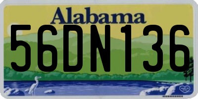 AL license plate 56DN136