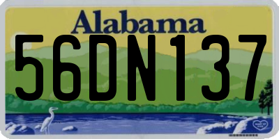 AL license plate 56DN137