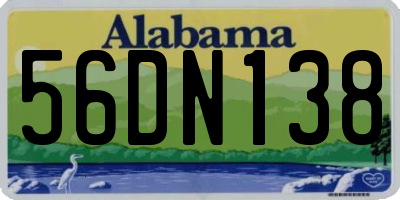 AL license plate 56DN138