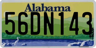 AL license plate 56DN143