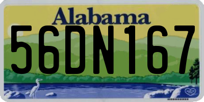AL license plate 56DN167