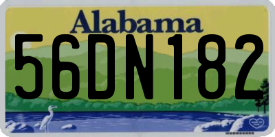 AL license plate 56DN182
