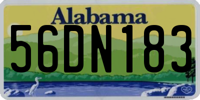 AL license plate 56DN183