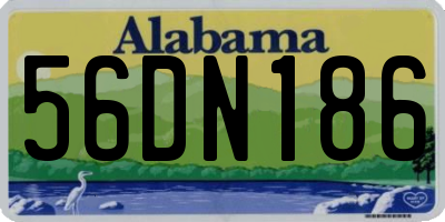 AL license plate 56DN186