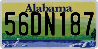 AL license plate 56DN187