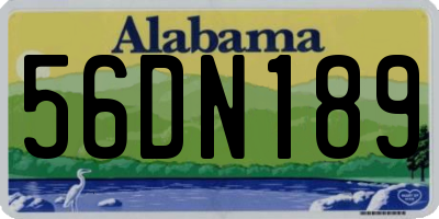 AL license plate 56DN189