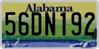 AL license plate 56DN192