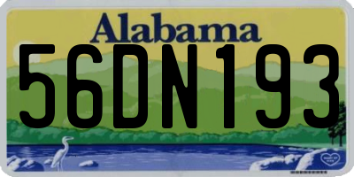 AL license plate 56DN193