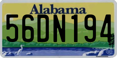 AL license plate 56DN194