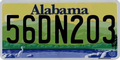 AL license plate 56DN203