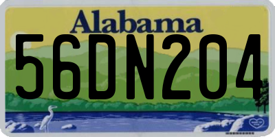 AL license plate 56DN204