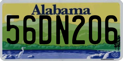 AL license plate 56DN206