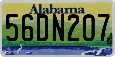 AL license plate 56DN207