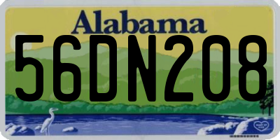 AL license plate 56DN208