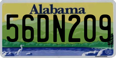 AL license plate 56DN209