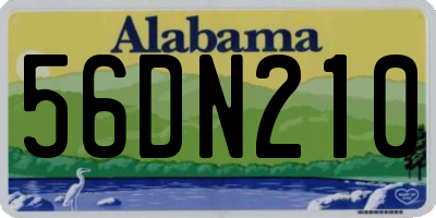 AL license plate 56DN210