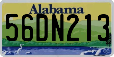 AL license plate 56DN213