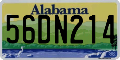 AL license plate 56DN214