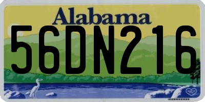 AL license plate 56DN216
