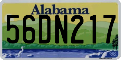 AL license plate 56DN217