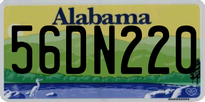 AL license plate 56DN220