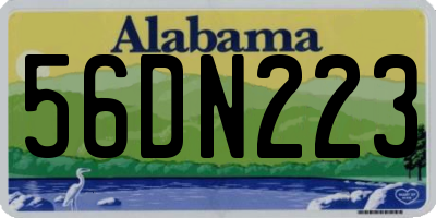 AL license plate 56DN223