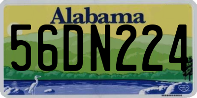 AL license plate 56DN224